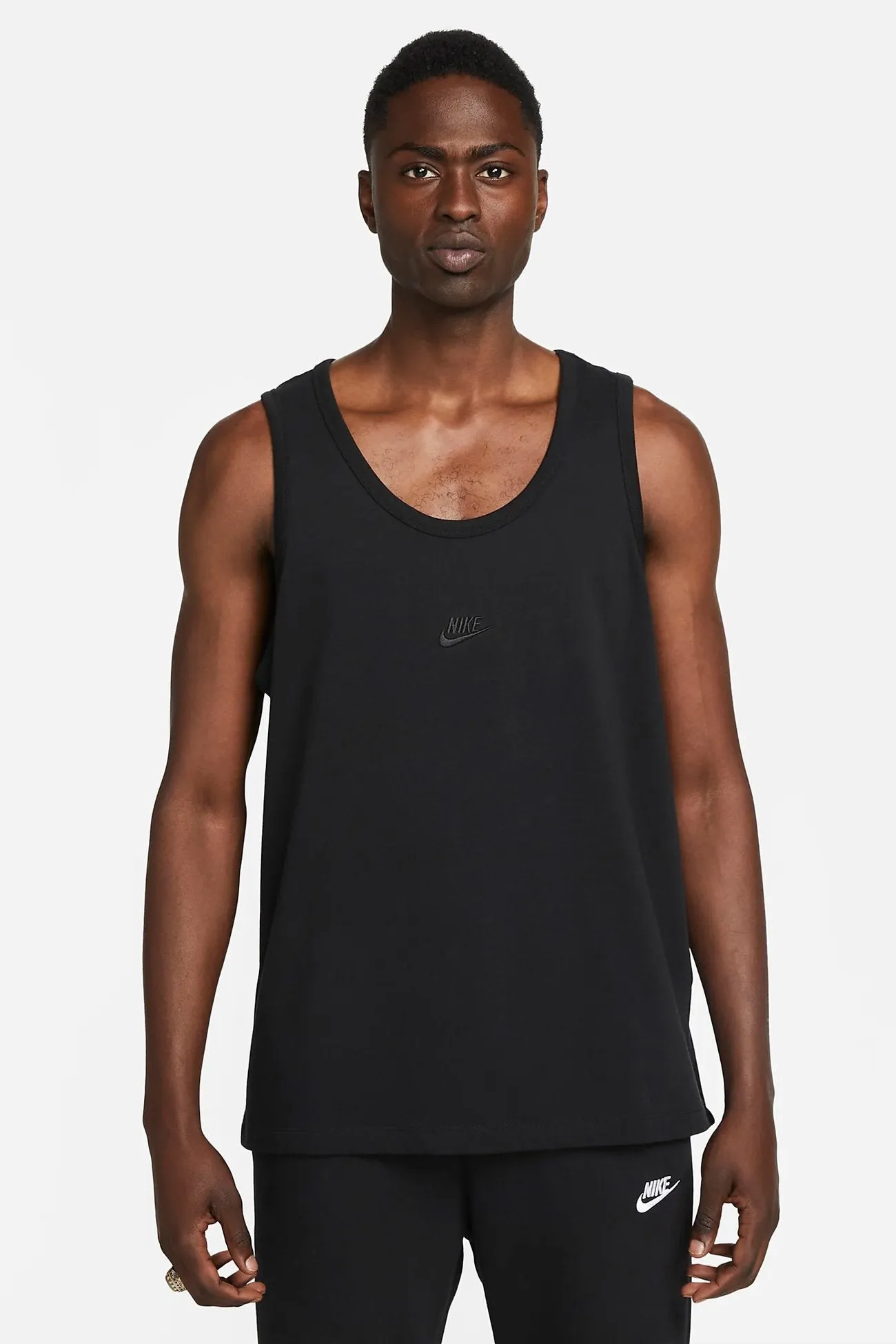 Nike Sportswear Premium Essentials Tank Top Black Multi Panel Design large - scale