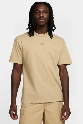 Nike Sportswear Premium Essentials Tee Parachute Beige Ribbed Neckline