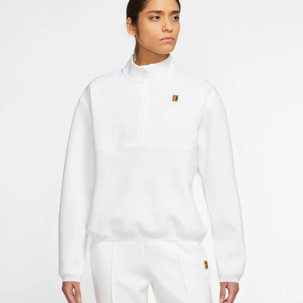 Translucent Soul Nike Women's Heritage 1/4 Zip Jacket - White OdorControlTechnology