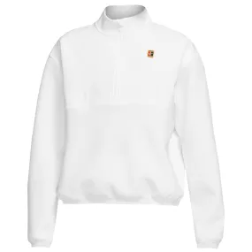 WindResistantWeave StaticResistant Nike Women's Heritage 1/4 Zip Jacket - White OdorControlTechnology
