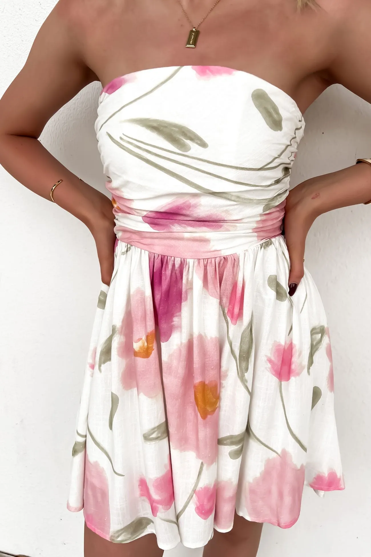 Peach Tone Happy Scent Niklas Mini Dress Blossom