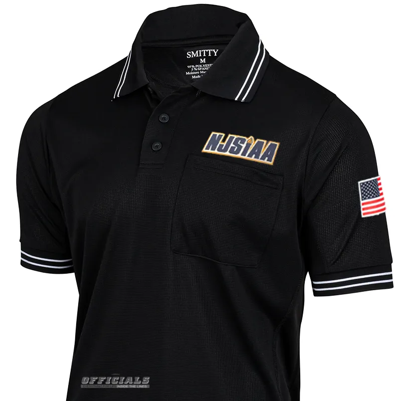 NJSIAA Logo Dye Sublimated Umpire Shirts Checkered Look Mature Elegance