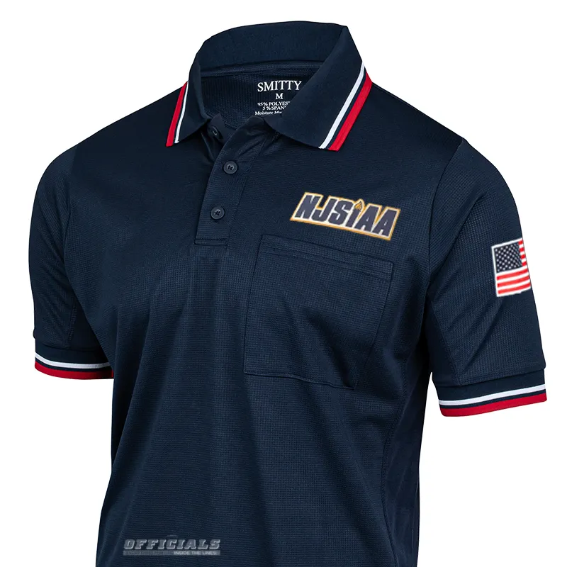 NJSIAA Logo Dye Sublimated Umpire Shirts EasyCare Fabric