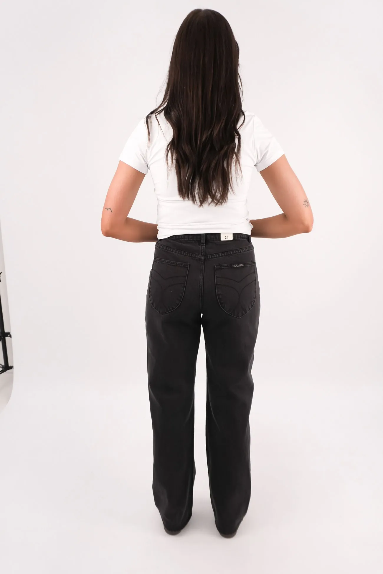 Stevie Relaxed Jean Stone Black Non Toxic Textile Certified Premium Denim
