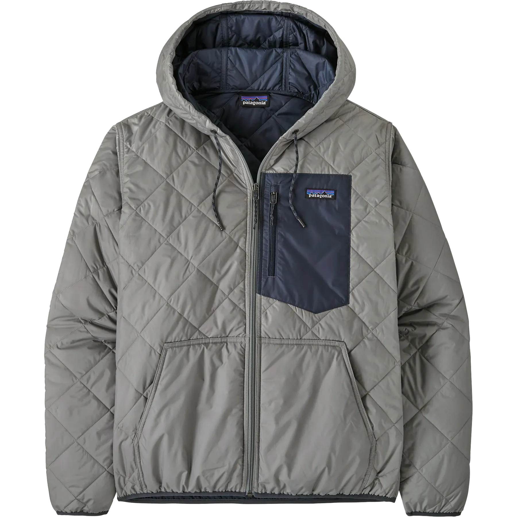 Athletic Tailored Fit Men's Diamond Quilted Bomber Hoody