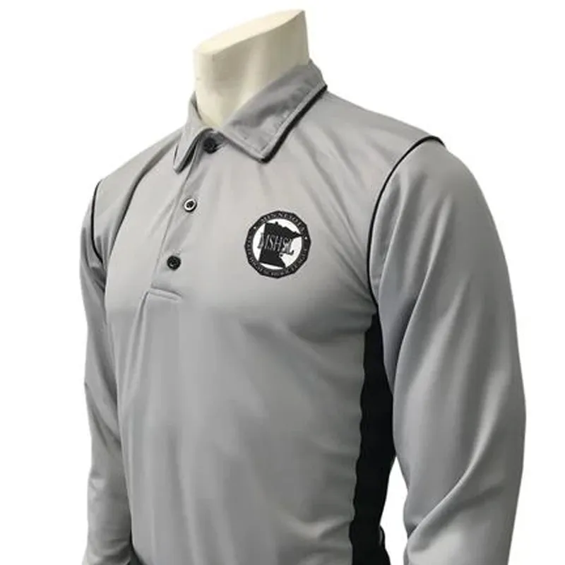 Smooth Finish Minnesota MSHSL Logo Grey Long Sleeve Volleyball Shirts