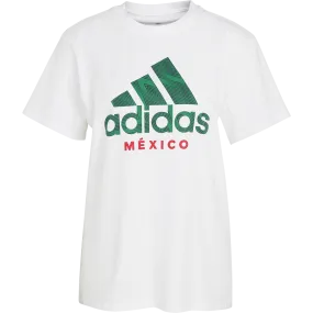 Self Fabric Tie Stretch Woven Material Women's Adidas Mexico Tee World Cup 2022