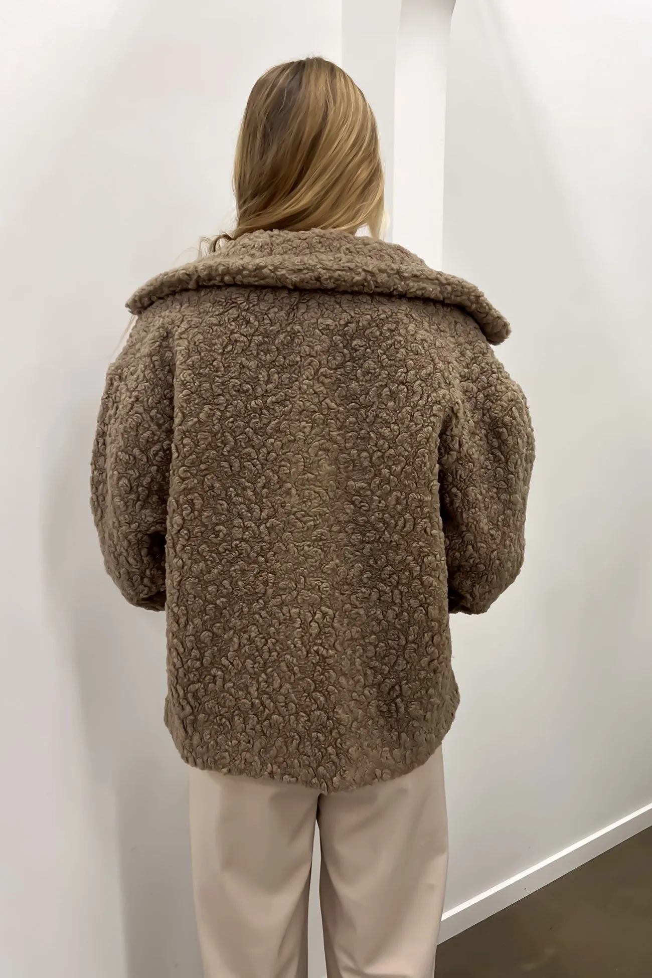 Andrew Teddy Jacket Mocha Glossy Finish