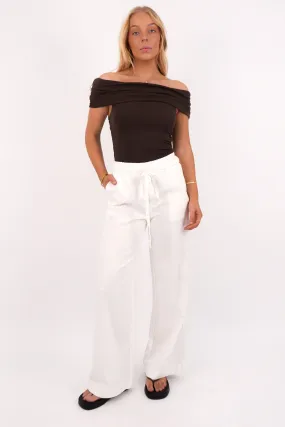 Cora Denim Pant White Temperature Regulating Fabric