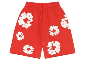 Denim Tears The Cotton Wreath Shorts Red Easy - Wear