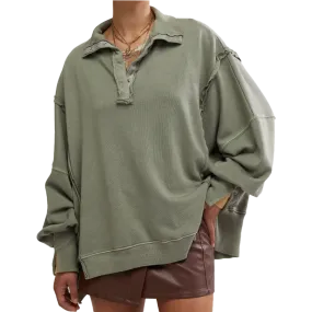 Women's Camden Henley All Purpose Casual Cut ConvertibleCollarSystem