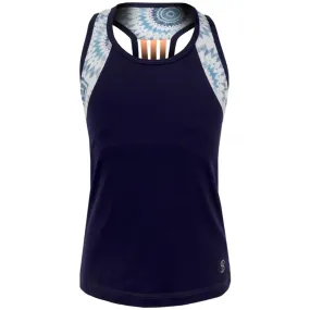 High-Stitch Density Sofibella Girls Sorrento Tank - Navy