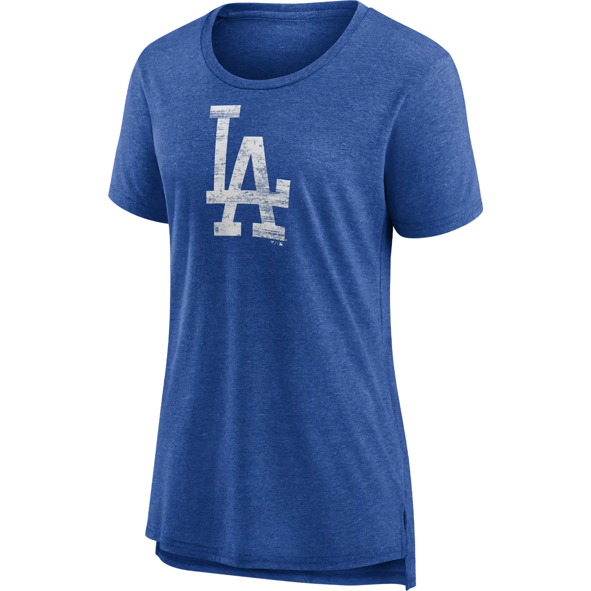 Women's Dodgers Triblend Logo Short Sleeve MicroPiqueKnit AntiPillingTreatment