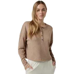 Fashion Blouse QuickDry Textile Women's Long Sleeve Sunrise Oversize Henley