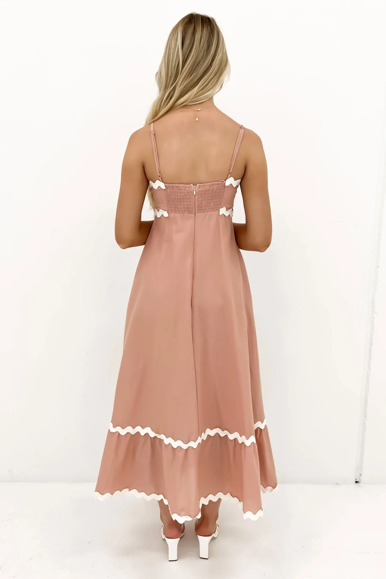 Norah Maxi Dress Blush Easy-Storage Work Favorite