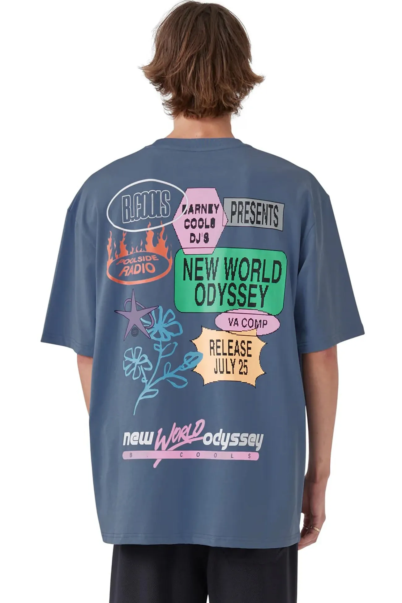 NWO Tee Washed Blue semi-formal style