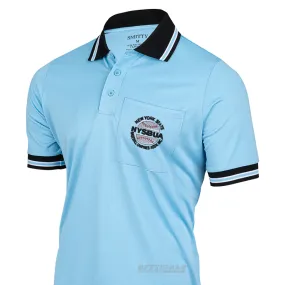 NYSBUA Logo Polo Blue w/ Black Collar Umpire Shirt Geometric Print