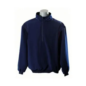 Adjustable Fit Design YKK Fasteners Solid Navy 1/2 Zip Pullover Umpire Jacket