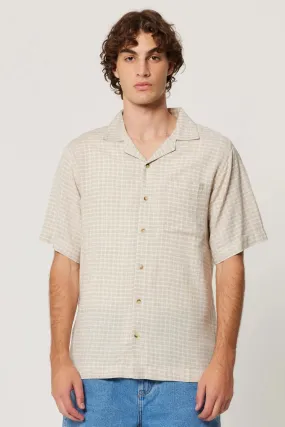 Bowler Check Shirt Natural Check Sustainable Dye Process Edgy Design