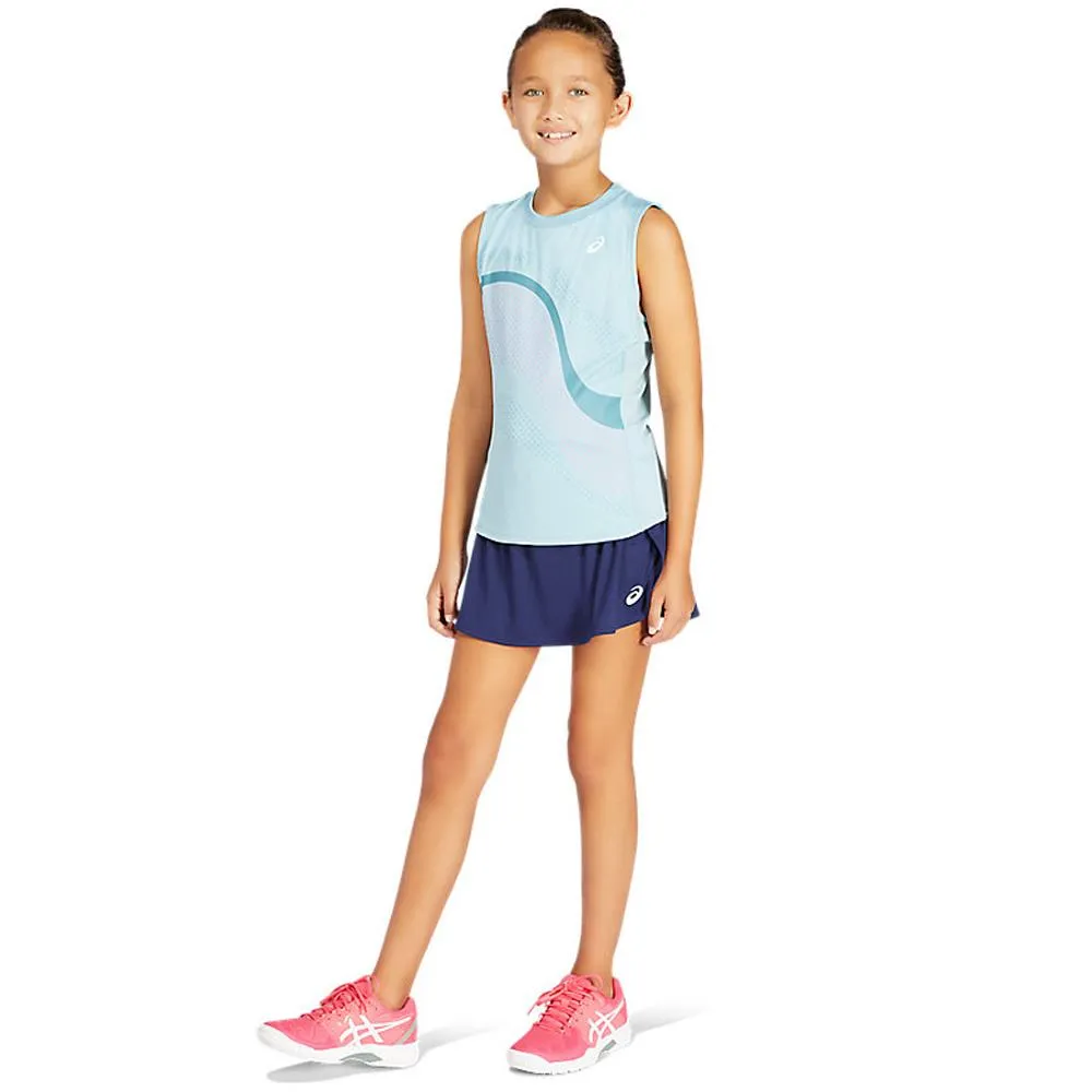 Anti Bacterial easy - to - store Asics Girls Tennis Skort - Peacoat