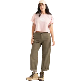 Women's Striped Shell Cropped Tee Antibacterial