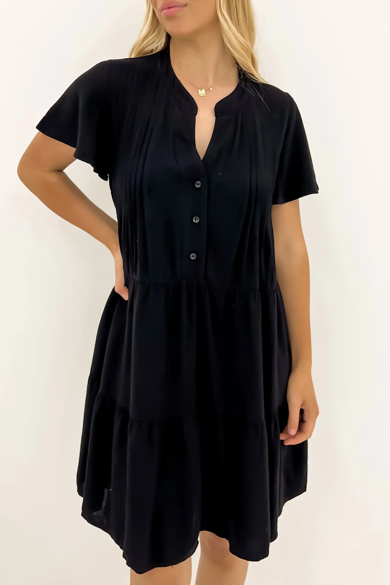 Blaire Mini Dress Black Comfortable Touch All Layer