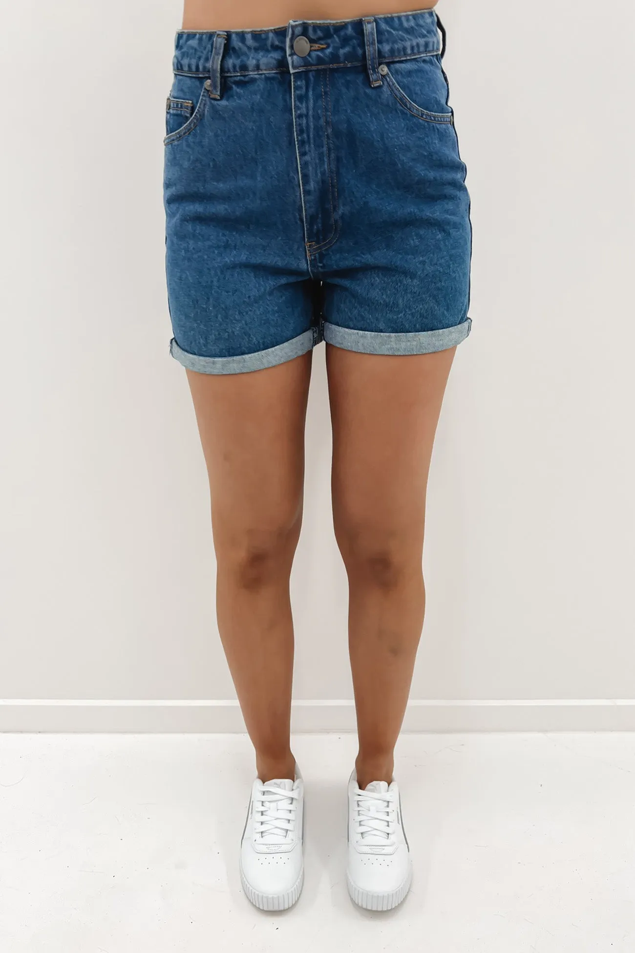 school wear Morgan Mom Denim Short Light Blue