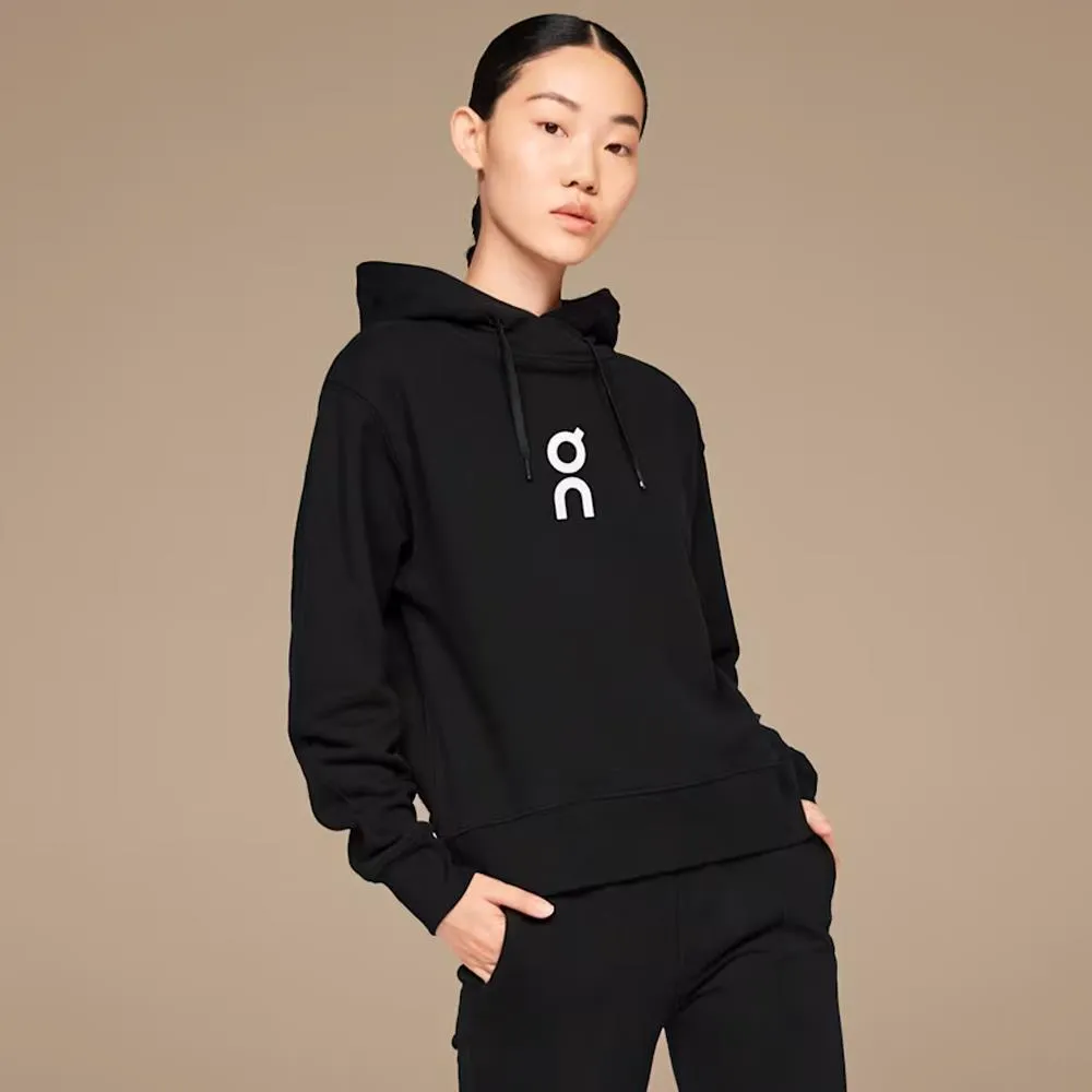 On Women's Club Hoodie - Black Exclusive Innovative Design V neck