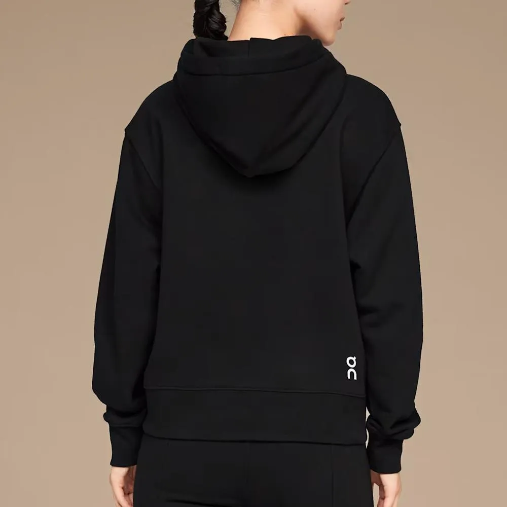 Hook-and-eye closure On Women's Club Hoodie - Black Exclusive