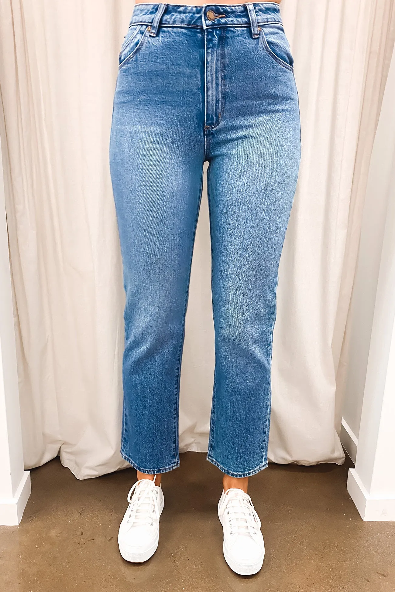 Original Straight Jean Brad Blue Night Out City Walk Minimalist Reliable Basic