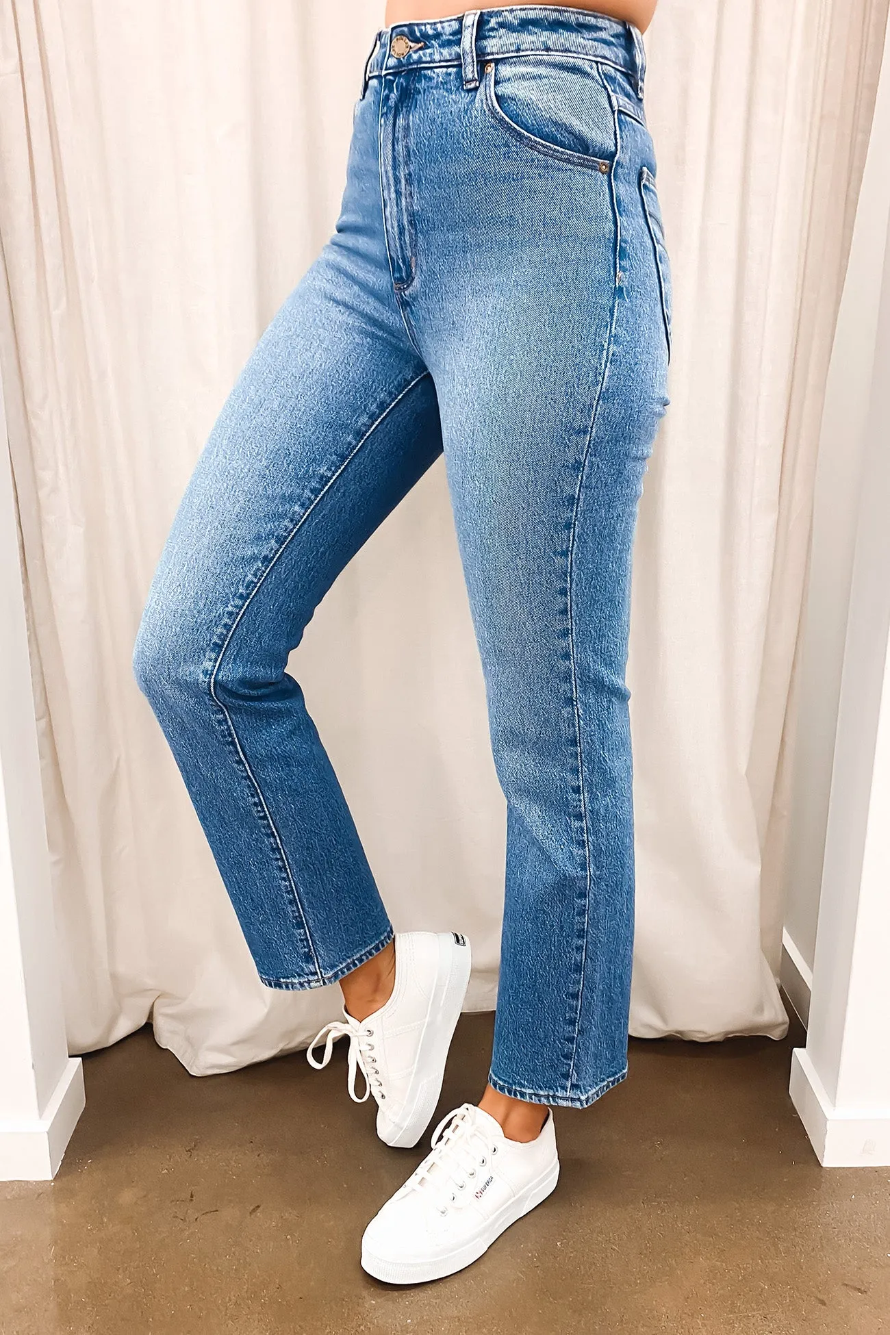 Original Straight Jean Brad Blue Traveler Gear Bold Look Flexible Waistband Construction