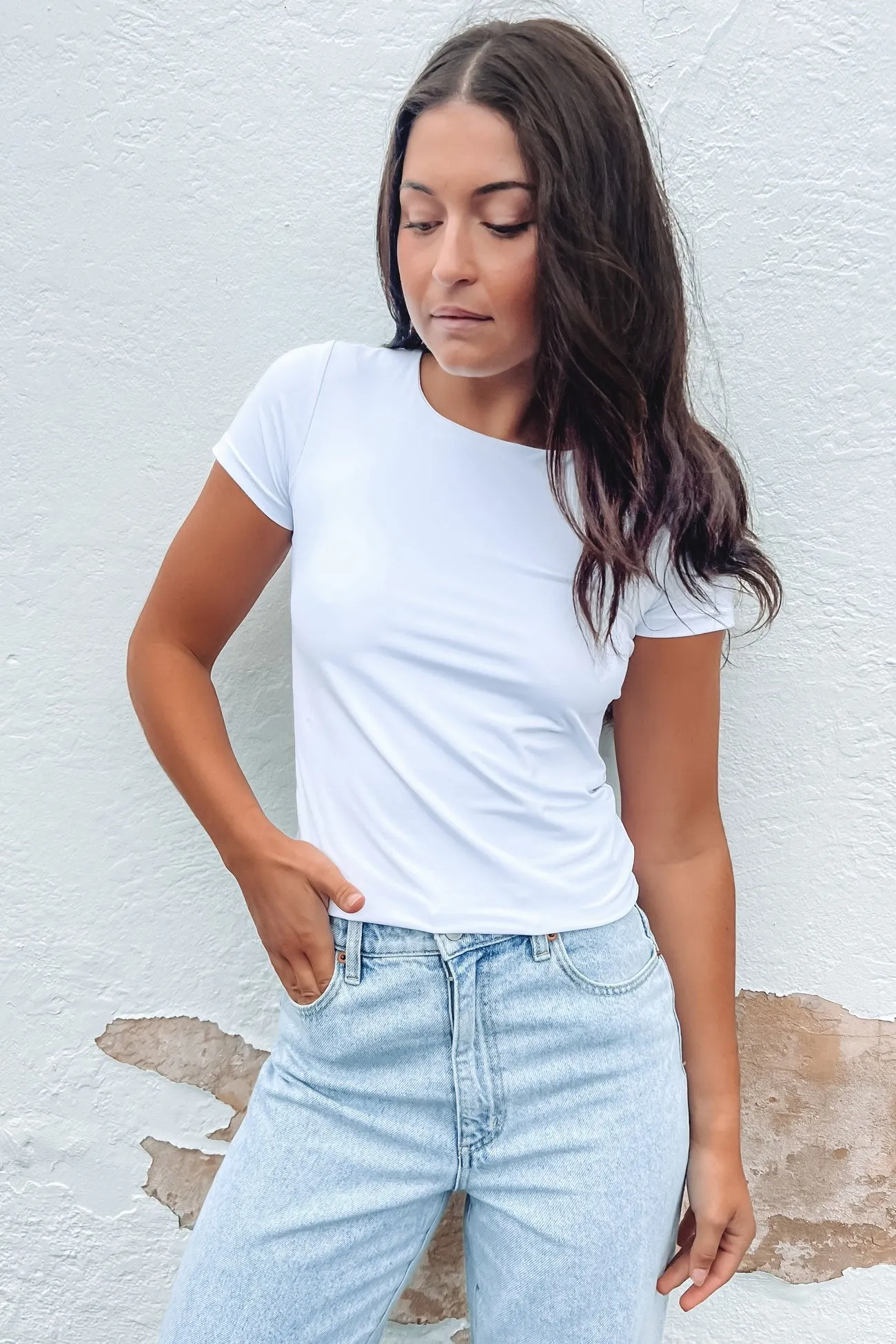 Modern Casual Alex Smooth Tee White