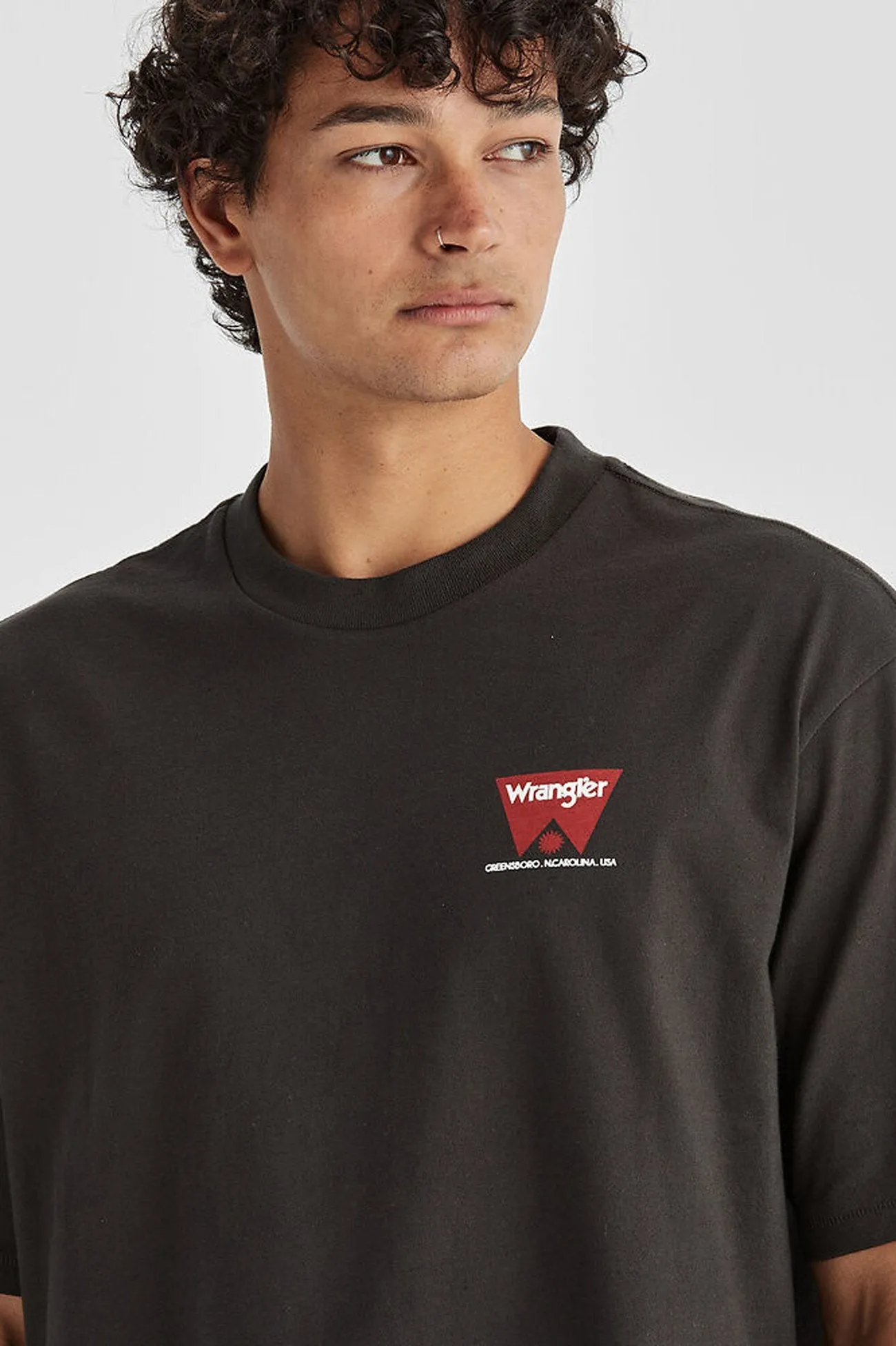Outdoor Slacker Tee Worn Black Stylish Everyday Wear