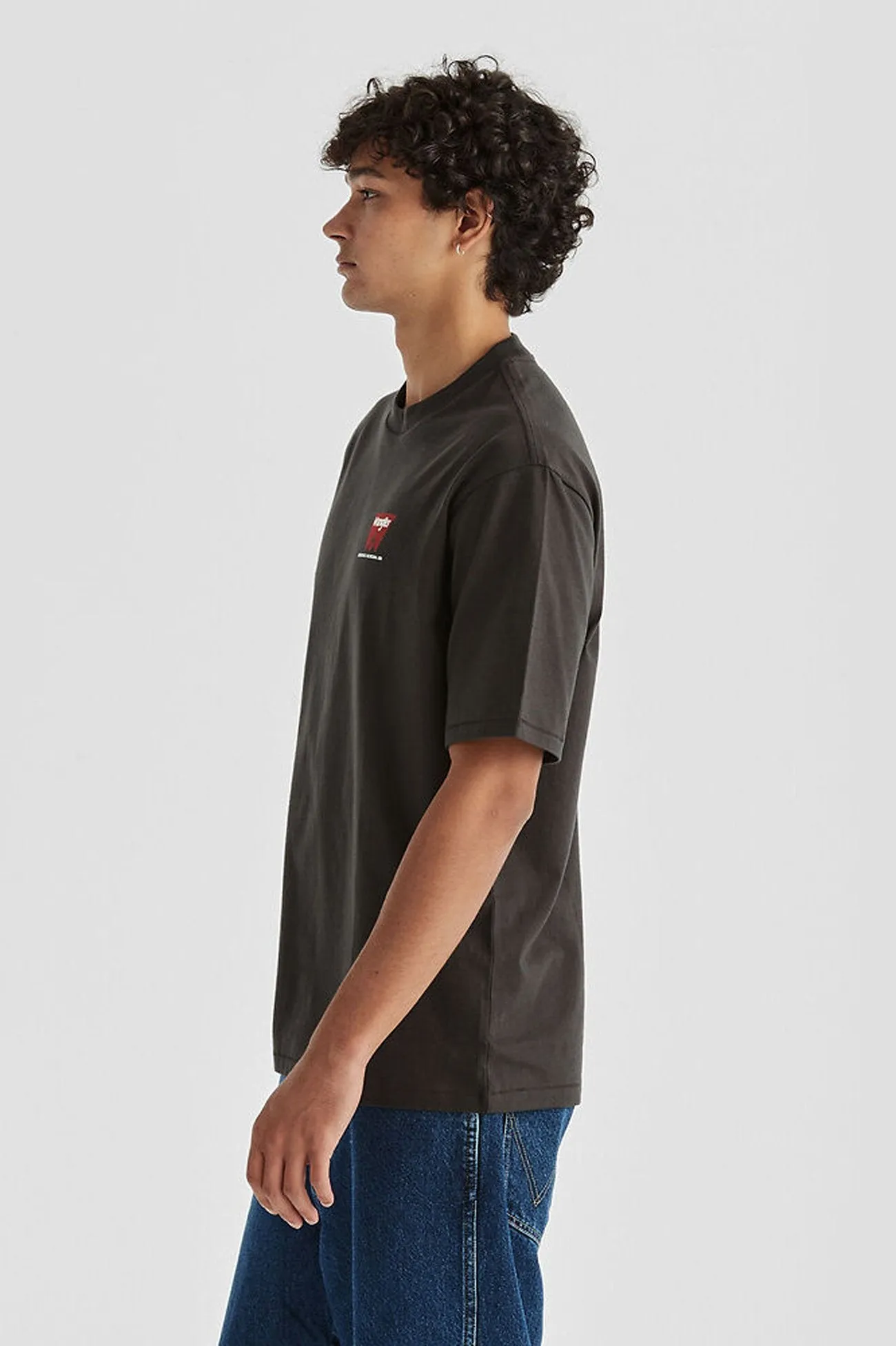 Sweat Absorbent Outdoor Slacker Tee Worn Black