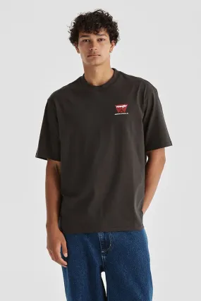 Outdoor Slacker Tee Worn Black Stylish and Comfortable Cozy Feel
