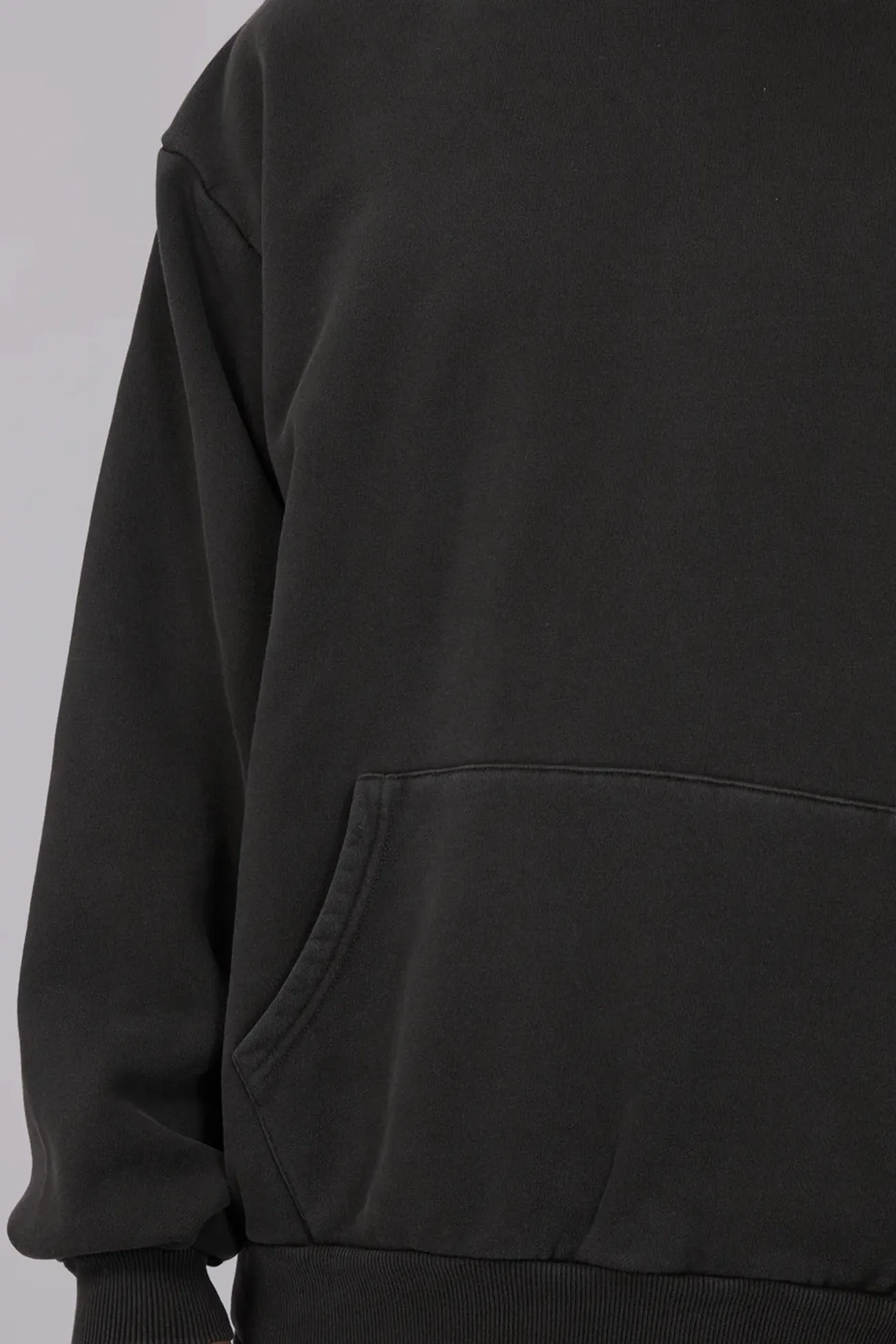 TearResistantFabric Easy Care Machine Washable Box Hoodie Washed Black