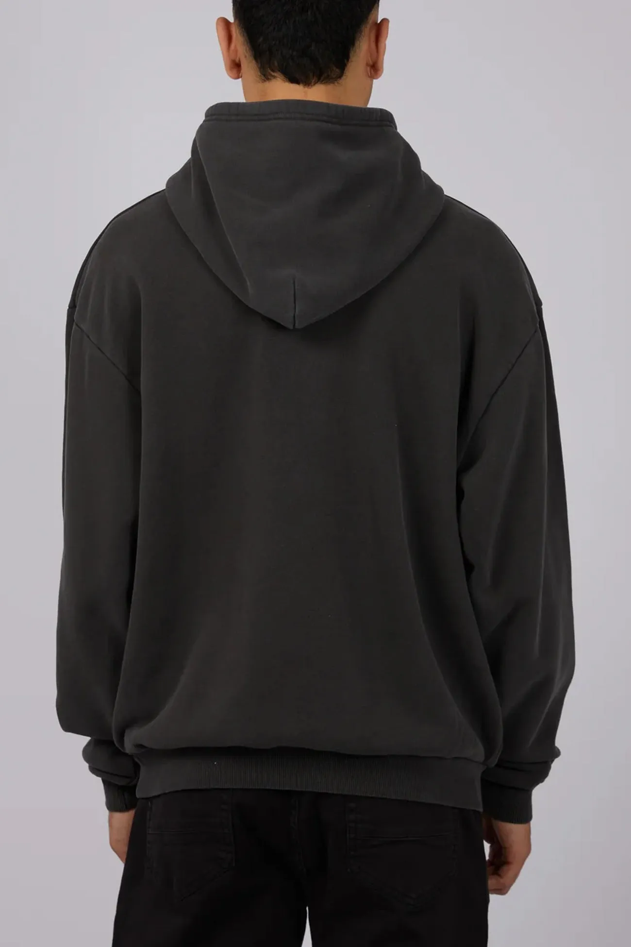 Fleece Inside Box Hoodie Washed Black
