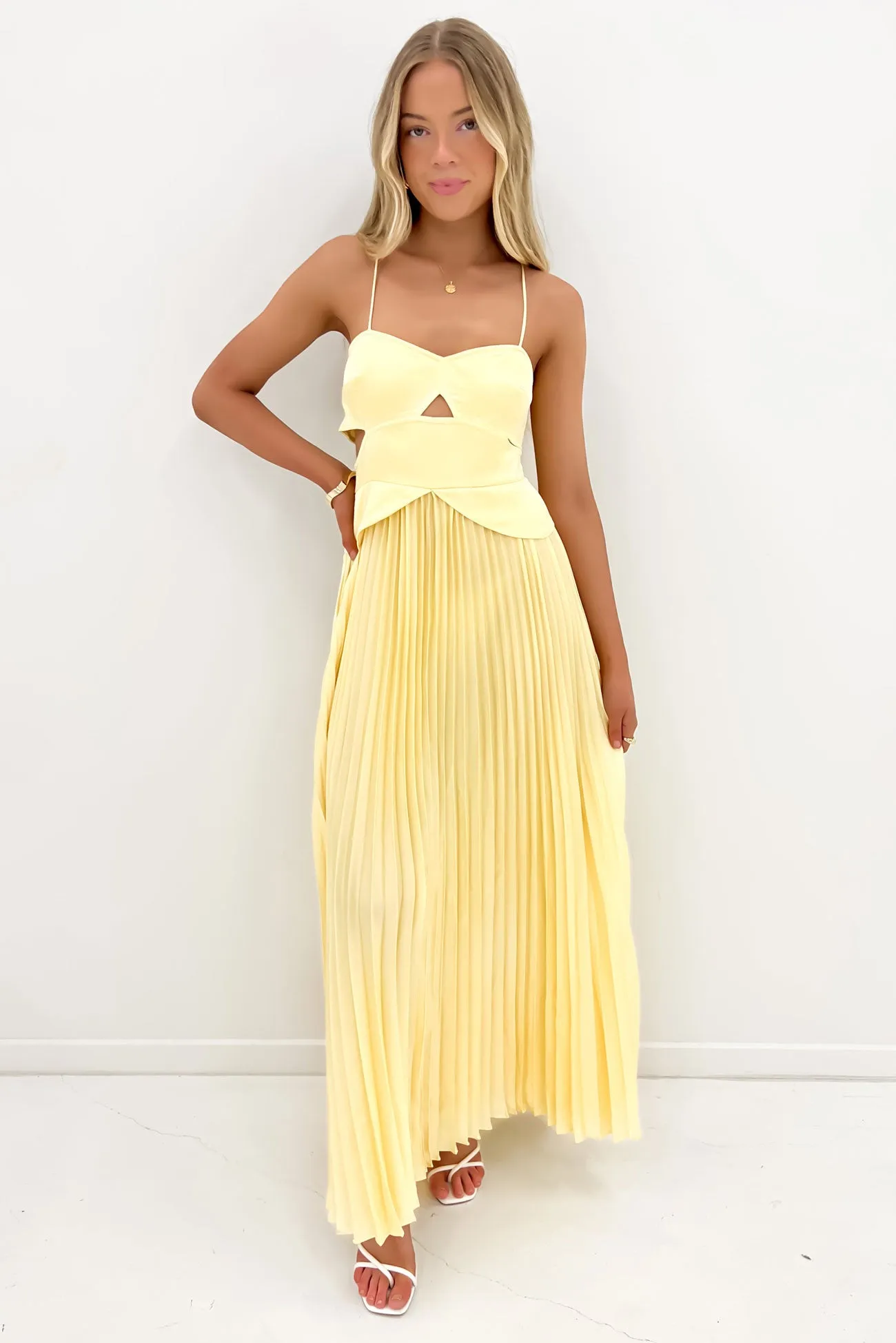 Parker Maxi Dress Yellow Clear Blush