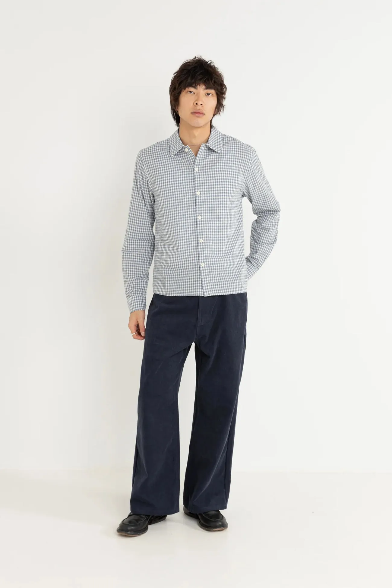 All-Season Wear Azul Check Long Sleeve Shirt Blue
