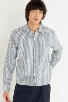 Flexible Mobility Regular Fit Azul Check Long Sleeve Shirt Blue