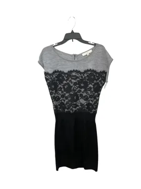 Lightweight Wear Dress Casual Midi By Loft In Black & Grey, Size: Xs