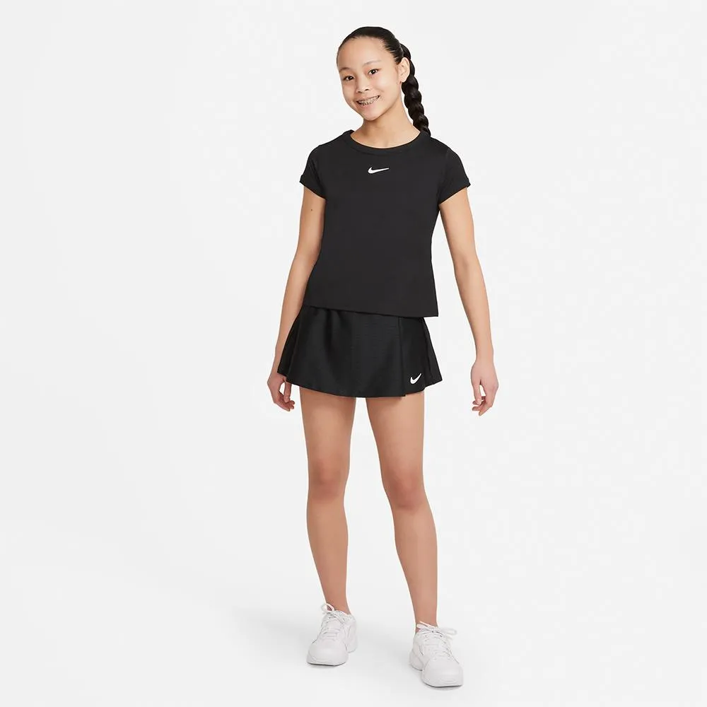 Nike Girls Victory Flouncy Skirt - Black Sheer fabric foldable
