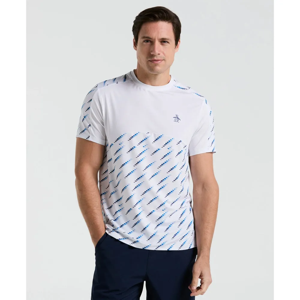 Collapsible Penguin Men's Performance Ball Block Tee - Bright White Odor-resistant