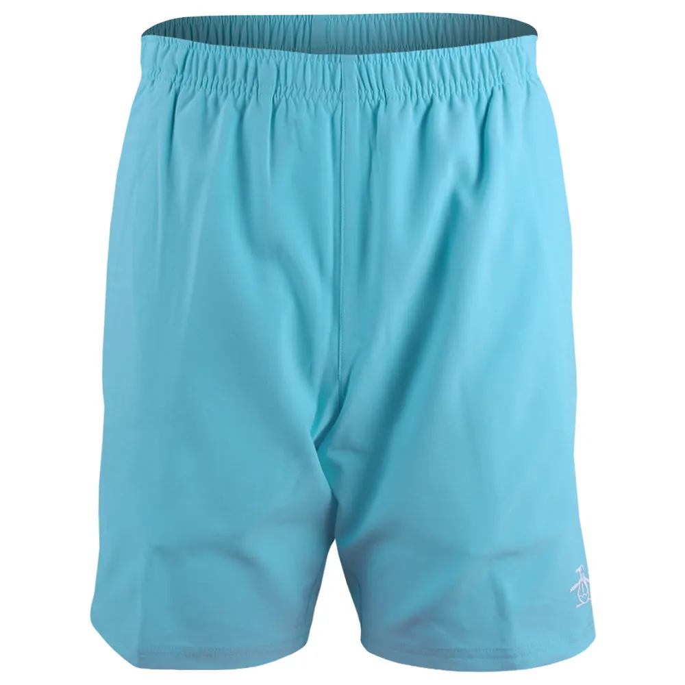 Seamed Cooling Penguin Men's Performance Solid 8" Short - Grotto Blue Smooth Texture