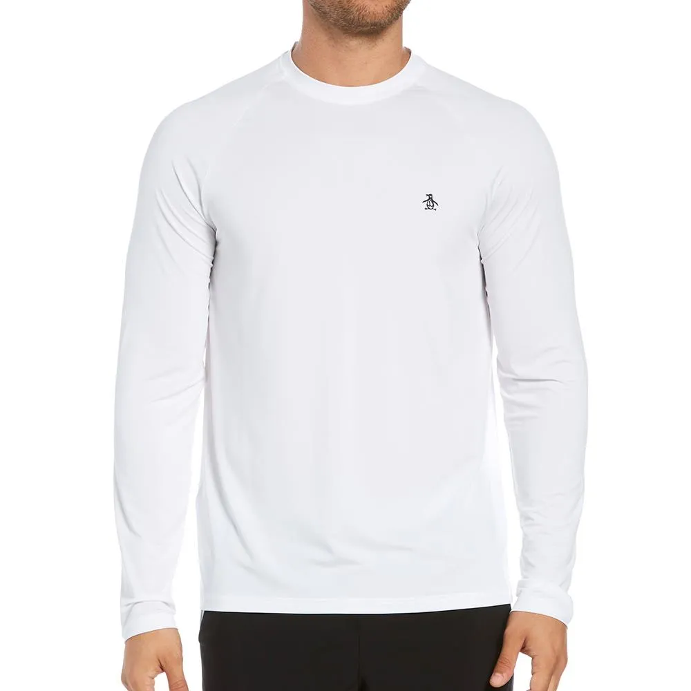 Reversible Penguin Men's Performance Solid Long Sleeve - Bright White Loose