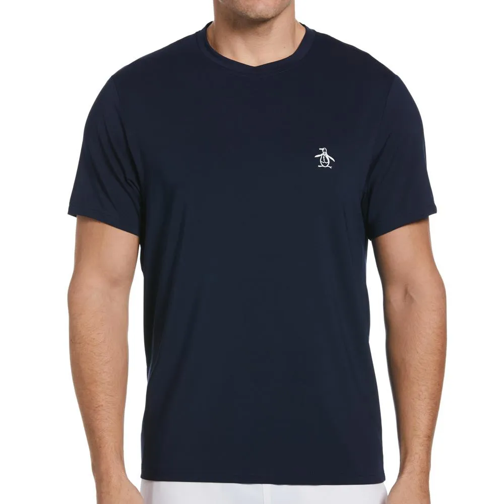 shrink-resistant Sweatproof Penguin Men's Performance Solid Tee - Black Iris Fine Fabric