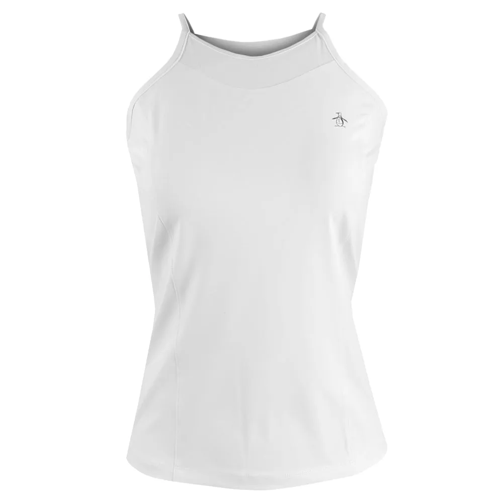 Weave Trendy Style Penguin Women's Essentials Mesh Tank - White Snap - Fastened
