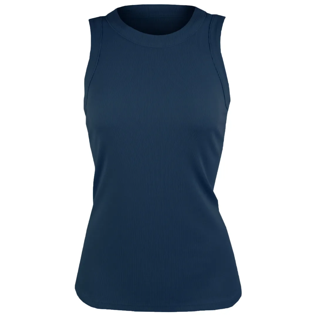 Penguin Women's Essentials Rib Tank - Black Iris snap slim fit Straight Cut