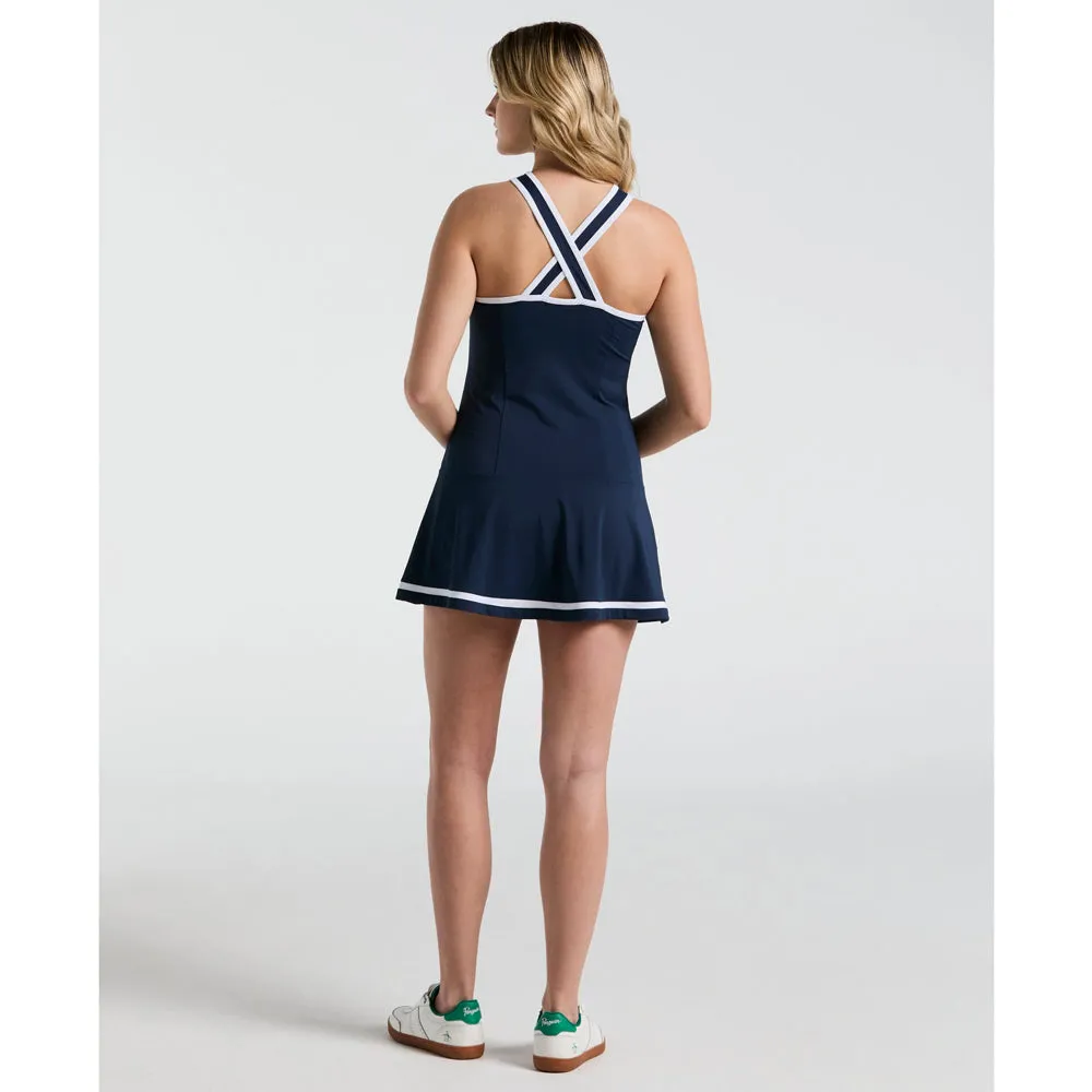 Button - down Penguin Women's Essentials Sleeveless Tennis Dress - Black Iris High-End Finish