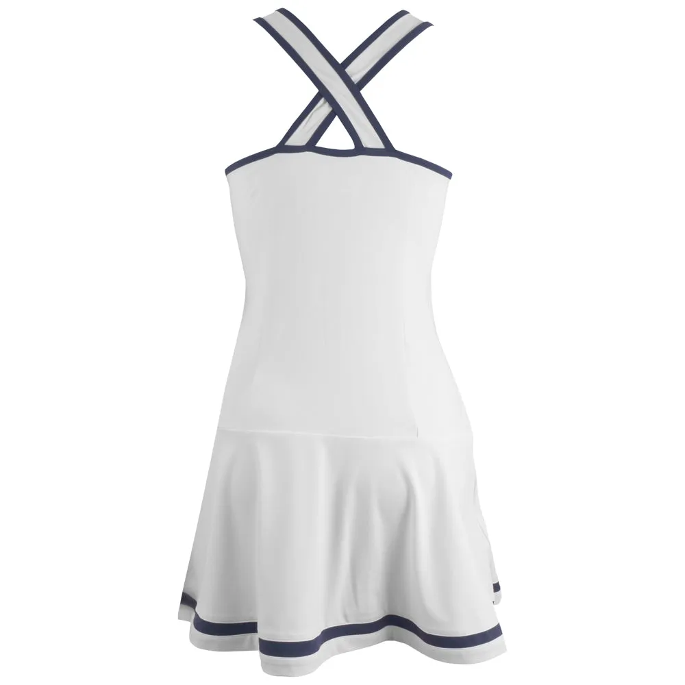 Adjustable Design Collared Penguin Women's Essentials Sleeveless Tennis Dress - Bright White hook-and-loop closure